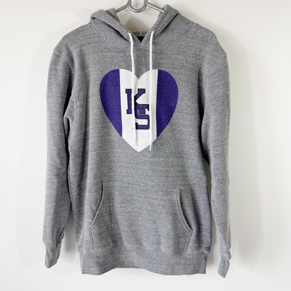 Charlie Hustle Kansas State Wildcats Hoodie Gray Size M